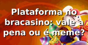 Plataforma no bracasino: vale a pena ou é meme? 🎰